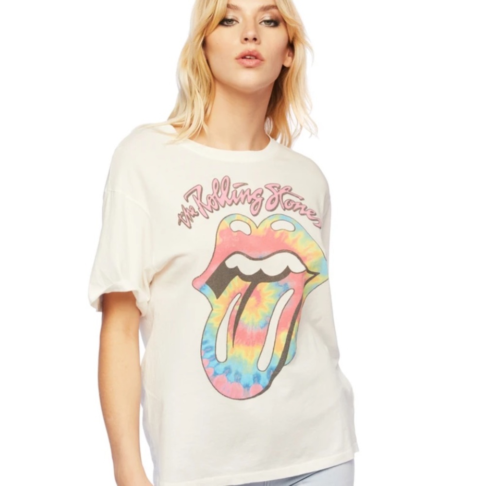 Free People Daydreamer Rolling Stones Tie Dye Tee XL